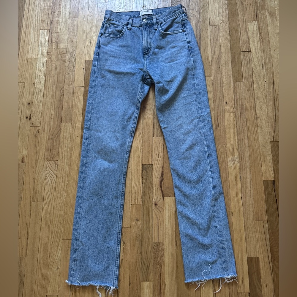 agolde cherie straight leg high waist jeans